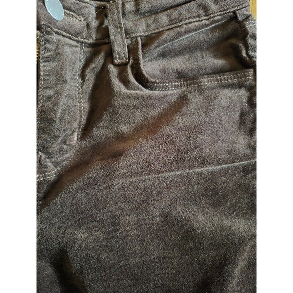 L'AGENCE Stevie High Rise Straight Velvet Pants Jeans Stretchy Brown Sz 24-25 - Picture 4 of 9
